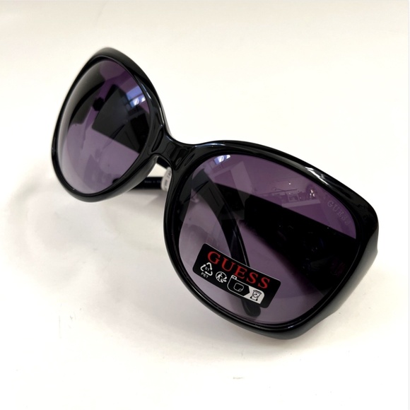 New GUESS Butterfly Sunglasses GO00069 Acetate Black Rhinestones Solid main image 5